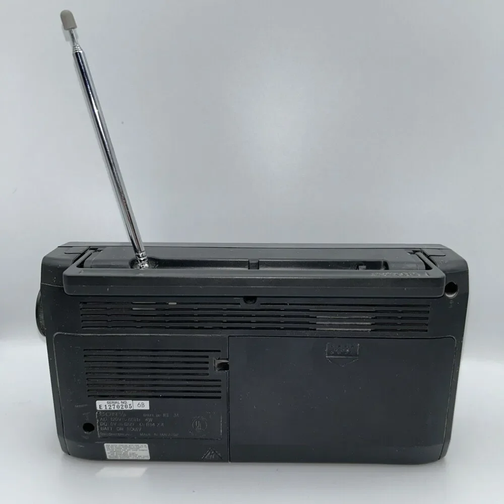 Vintage Sony ICF-36 Am/Fm Weather TV Band Portable Radio AC Battery Tested Works